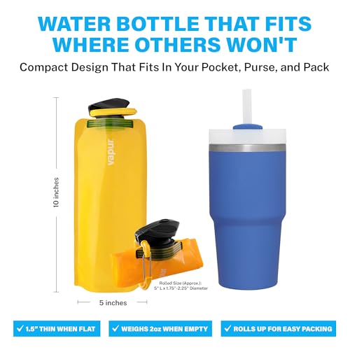 Collapsible Water Bottle with Carabiner