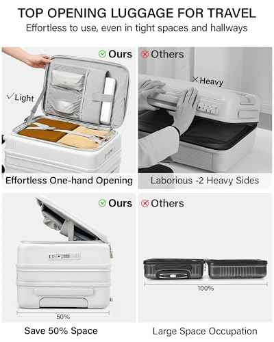 20 Inch Expandable Carry On Luggage 22x14x9 Airline Approved