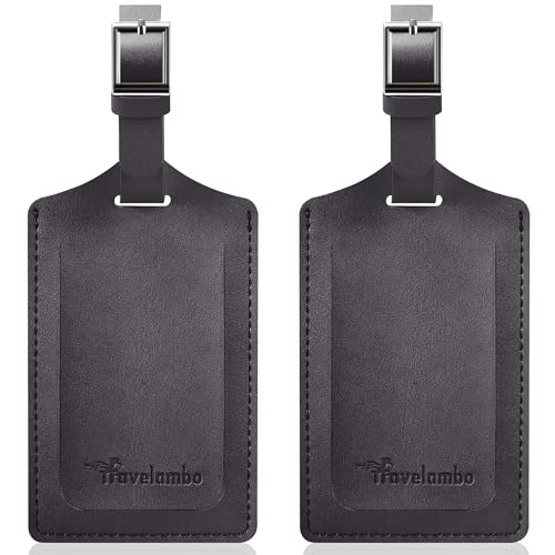 2 Pack Luggage Tags for Suitcases Airplane Travel Essentials (2 Count)