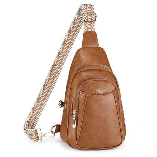 Crossbody Bags for Women Anti Theft Vegan Leather Sling Bag RFID Blocking Chest Bag for Travel