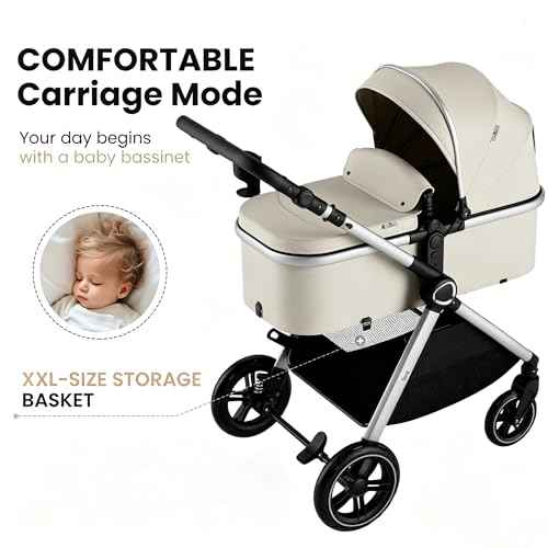 2-in-1 Convertible Baby Stroller for Newborn to Toddler
