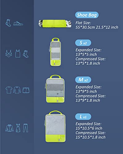 6 Set Compression Packing Cubes (6 Count)
