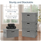 Medium 15" 21 Quart Collapsible Stackable Storage Bins with Lids