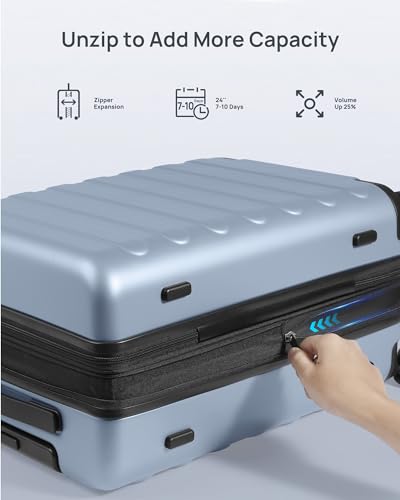 Medium Checked Luggage 24 Inch