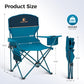 2 Pack Folding Camping Chair with Cooler Bag & Lumbar Support (2 Count)