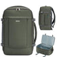 18" Travel Backpack Airlines Approved Personal Item Bag Women Grey Green