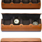 Watch Travel Case for Men Leather Watch Roll for Travel Organizer and Display Watch Case 4 Slots Full Grain Leather Tawny Brown (47 Count)