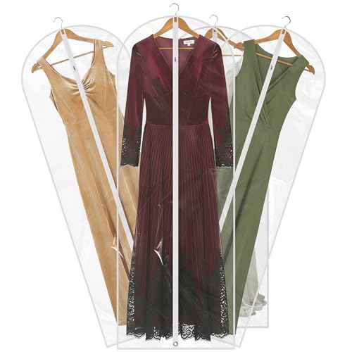 65” All Clear Dress Bags for Travel (4 Count)