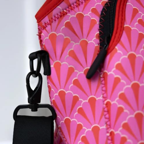 LunchTote Zippered Bag Insulated Neoprene Caddy (Pink Gatsby / X-Large 6.5 Quart Lunch Tote)