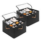 2-Pack 32-Pair Fabric Shoe Storage Bins for Closet, Black (2 Count)