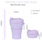 Silicone Collapsible Travel Mug Purple 15oz
