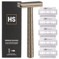 Razor Tan Double Edge Safety Razor with 5 Spare Blades