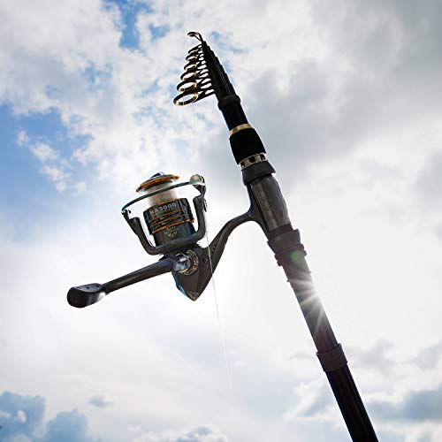 Collapsible Telescopic Fishing Rod Pole and Reel Combo Starter Kit