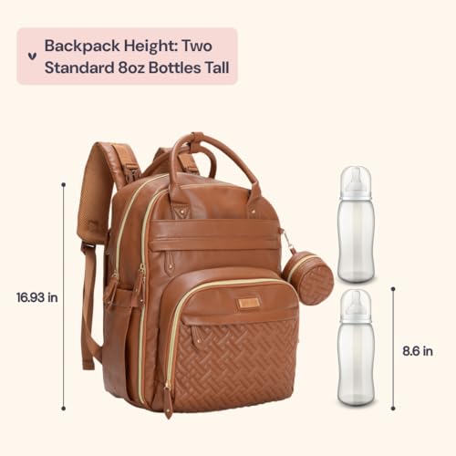 Leather Diaper Bag Backpack