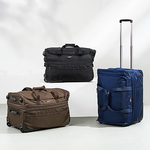 Large Expandable checked Luggage Suitcases with Wheels Foldable Duffle Bag for Travel suitcase for Women Men Garment Bag（Black）