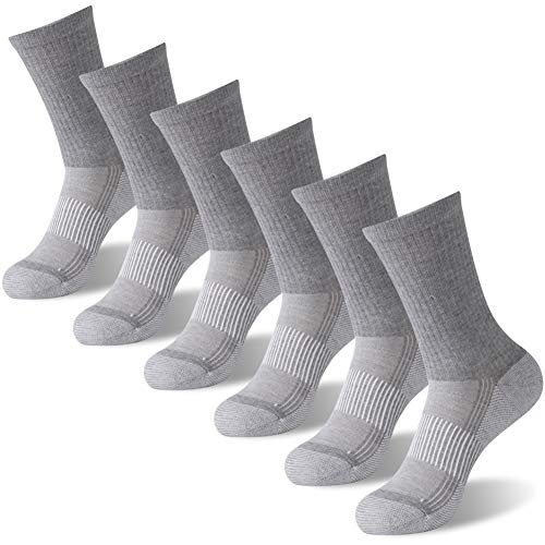 6 Pairs Unisex Crew Copper Infused Socks (6 Count)
