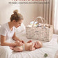 Large Floral Diaper Caddy Organizer Nursery Storage Basket
