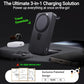5-in-1 Portable Charger,10000mAh Foldable Power Bank Fast Charging,MagSafe Charger Battery Pack Magnetic,Travel Wireless Charging Station for iPhone 17/16/15/14/13/12,iWatch,Air pods, Black