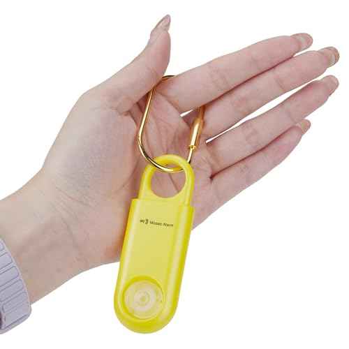 130db Personal Safety Alarm with Ultra Bright Strobe Light. Lemon Yellow