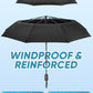 Windproof Travel Umbrellas for Rain and Sun (2 Count)