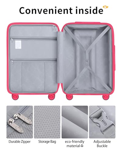 20 Inch Expandable Carry On Luggage 22x14x9 Airline Approved Suitcase