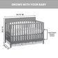 Harper 4-in-1 Convertible Crib, Dove Gray, GreenGuard Gold Certified