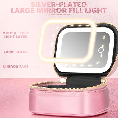 Mini Makeup Bag with Led Mirror