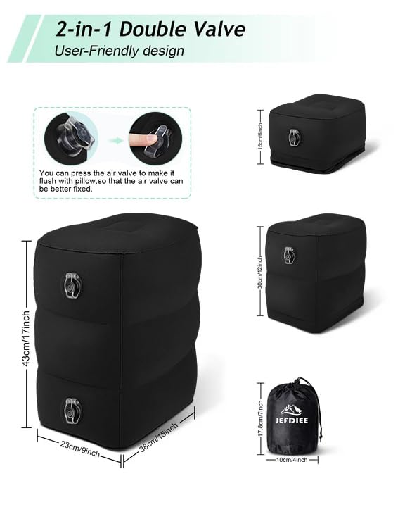Inflatable Travel Foot Rest Pillow