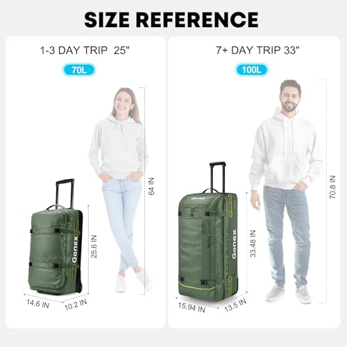 Rolling Duffle Bag with Wheels