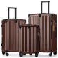3 Piece Set Hardside Expandable Luggage with USB Charging Port and Cup Holder