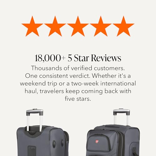 Sion Softside Expandable Spinner Luggage Durable Lightweight Travel Suitcase (2 Count)