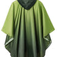 Adults Rain Poncho Waterproof Raincoat Women Gradient Hood with Pocket