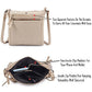 Leather Crossbody Bags for Women Small Genuine Nappa Purse Multi