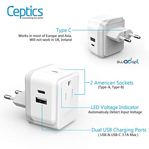 International Power Plug Adapter Travel Set