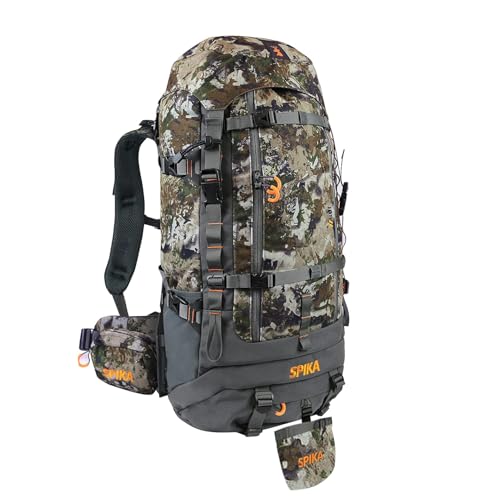 Hunting Backpack Internal Frame for Men Waterproof Hunting Pack Camouflage with Rifle Holder Extendable 80L Capacity