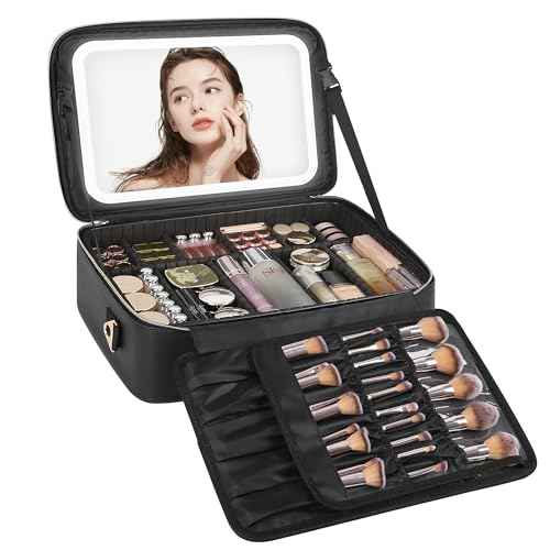 Large Makeup Case With LED Mirror