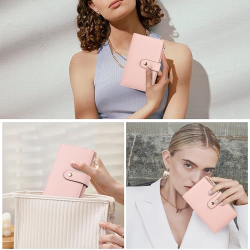 Womens Wallet RFID Blocking Leather Trifold Clutch Wallet Credit Card Holder Ladies Travel Wallet Purse with Passport