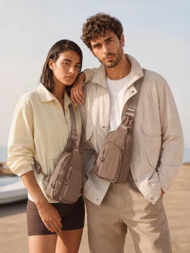 Sling Bag with Adjustable Straps Crossbody Chest Bag Lightweight Small Backpack for Casual Outdoor Traveling Hiking