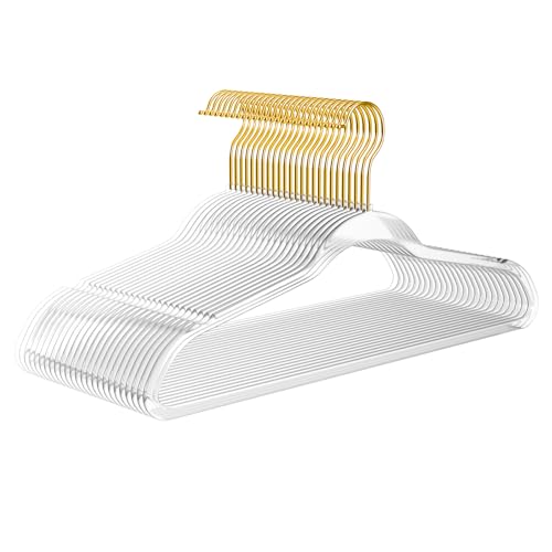 Premium Clear Invisible Acrylic Hangers (60 Count)