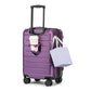 Carry On Luggage 22x14x9 Airline Approved with TSA Lock Hardshell Expandable 20 Inch Luggage Carry On Suitcase with Wheels Small Travel Rolling Luggage with Cup Holder for Women Dark Purple