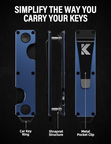 Key Organizer Key Holder Compact Key Case Minimalist Metal Key Chain Key Holder for Keychain Secures 8