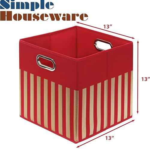 13 Inch Foldable Cube Storage Bins with Handles (3 Count)