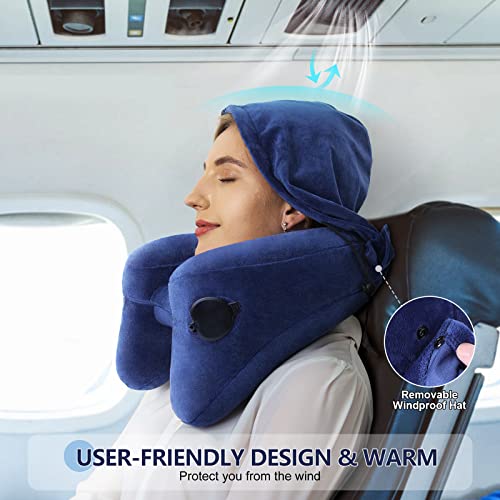 Travel Neck Pillow for Airplane Pillow Comfortably Supports Head