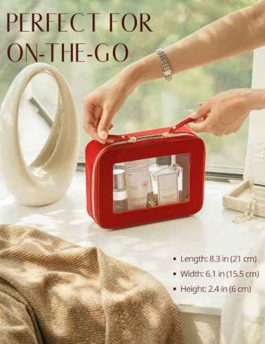 Clear Makeup Bag with Zipper (2 Count)