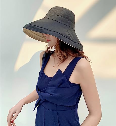 Women Summer Wide Brim Sun Hat Bucket Fishing Hats UV Protection