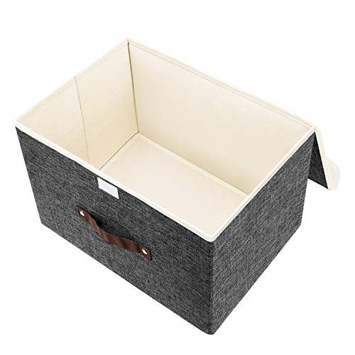 Foldable Storage Boxes with Lids 5 Pack Fabric Storage Bins with Lids (5 Count)