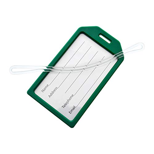 Bulk 50 Pack Premium Rigid Airline Luggage Tag Holders with 6" Worm Loops