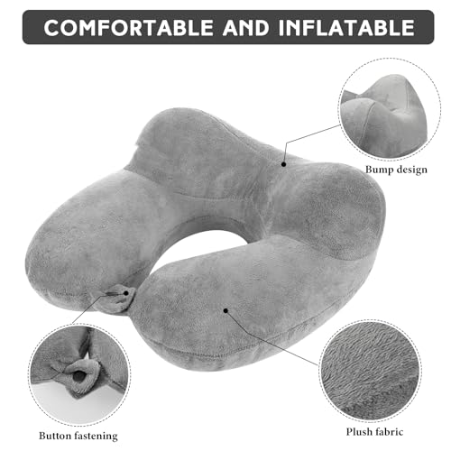2 Inflatable Neck Pillow Airplane Travel (2 Count)
