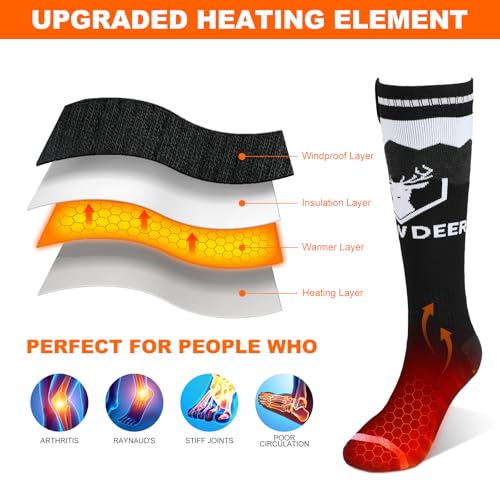 Upgraded Rechargeable Electric Heated Socks