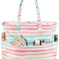 Waterproof Beach Tote Pool Bags for Women Ladies Extra Large Carry On Bag With Wet Compartment for Weekender Travel